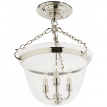  CHC 2109PN - Country Semi-Flush Bell Jar Lantern