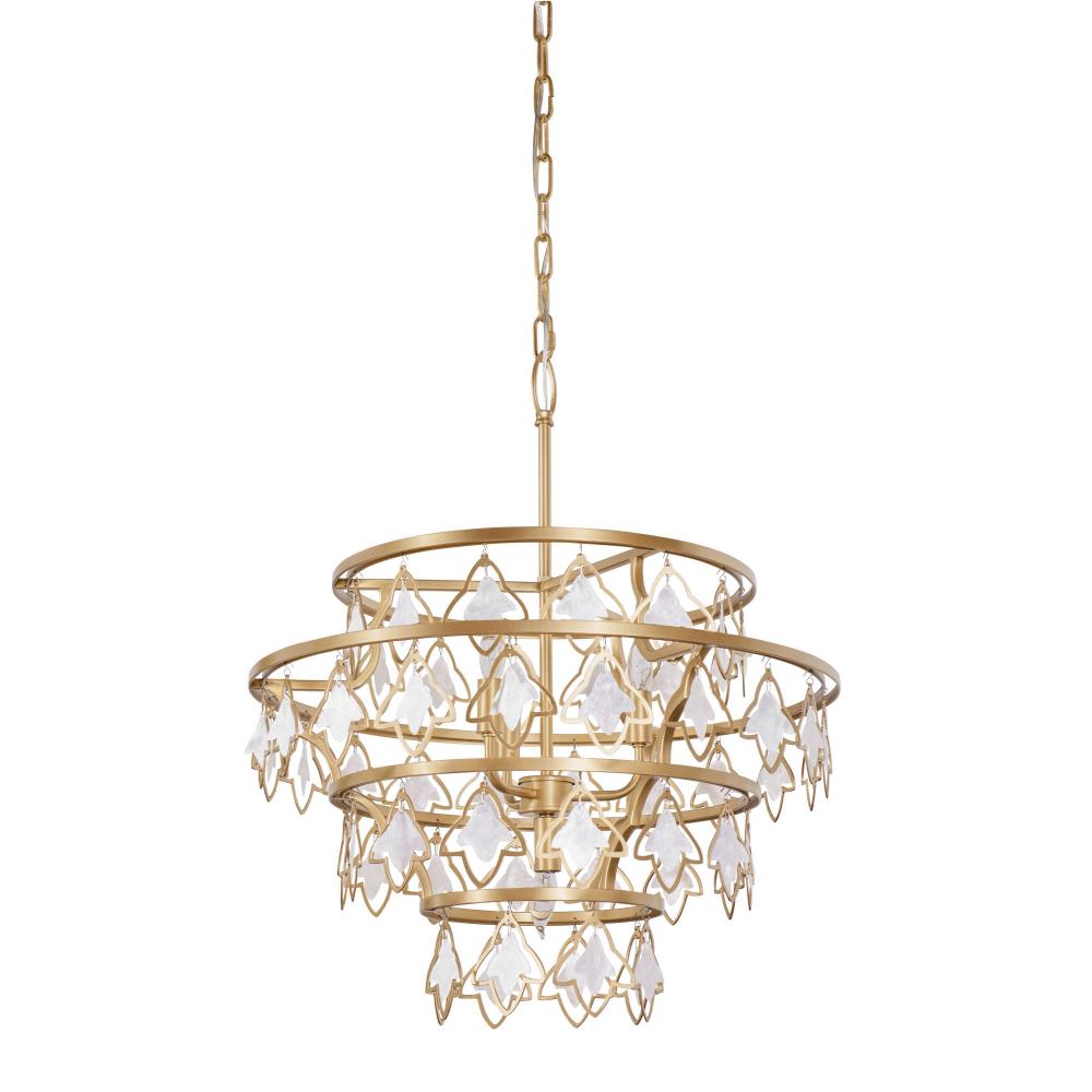 Fleur 4-Lt   Chandelier - French Gold