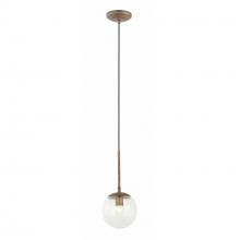  612740 - Mid-Century 1-Lt Mini Pendant - Antique Brass