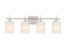Savoy House Meridian CA M80085BN - 4-Light Bathroom Vanity Light in Brushed Nickel