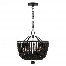 Crystorama 604-MK - Rylee 4 Light Matte Black Chandelier