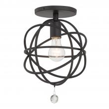 Crystorama 9220-BK_CEILING - Solaris 1 Light Black Semi Flush Mount