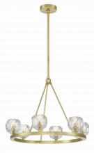 Crystorama ARA-10264-SB - Aragon 6 Light LED Soft Brass Chandelier