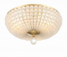 Crystorama BLA-10660-GA - Bella 3 Light Antique Gold Semi Flush Mount