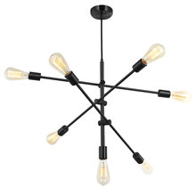 Dainolite 817P-BK - 7 Light Pendant Black Finish