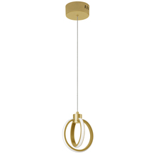 Dainolite 9228-614LEDP-AGB - 14W Pendant, Aged Brass with White Silicone Diffuser