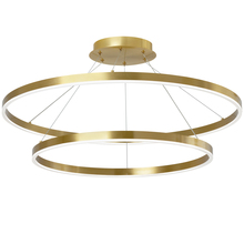 Dainolite CIR-3397C-AGB - 97W Chandelier, Aged Brass with White Acrylic Diffuser