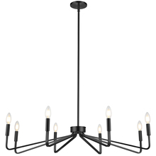 Dainolite CLN-388C-MB - 8 Light Incandescent Chandelier, Matte Black