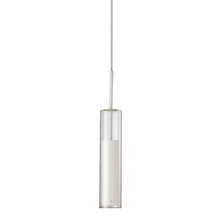 Dainolite LUN-1LEDP-WH - 6W LED Pendant, White Finish with Clear Glass