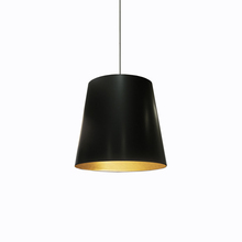 Dainolite OD-M-698 - 1 Light Tapered Drum Pendant with Black on Gold Shade