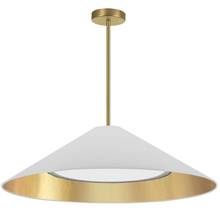 Dainolite PAD-2630P-AGB-692 - 30W Pendant, Aged Brass w/ Fabric Shade