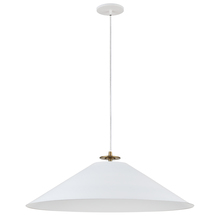 Dainolite PDC-241P-AGB-MW - 1 Light Incandescent Pendant, Aged Brass and Matte White