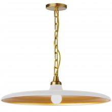 Dainolite QTN-241P-MW-AGB - 1LT Pendant, AGB w/ MW & GLD Shade