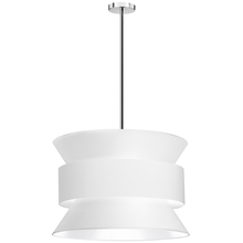 Dainolite QUA-244P-WH - 4 Light Incandescent Pendant Polished Chrome with White Shades