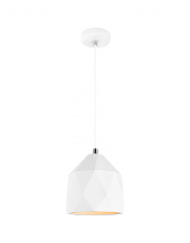 Matteo Lighting C69001PL - Hyozan Pendant - White Plaster Geometric Shade