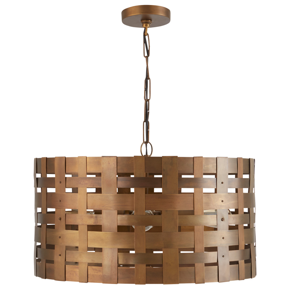 Alta 4LT Woven Metal Drum Pendant