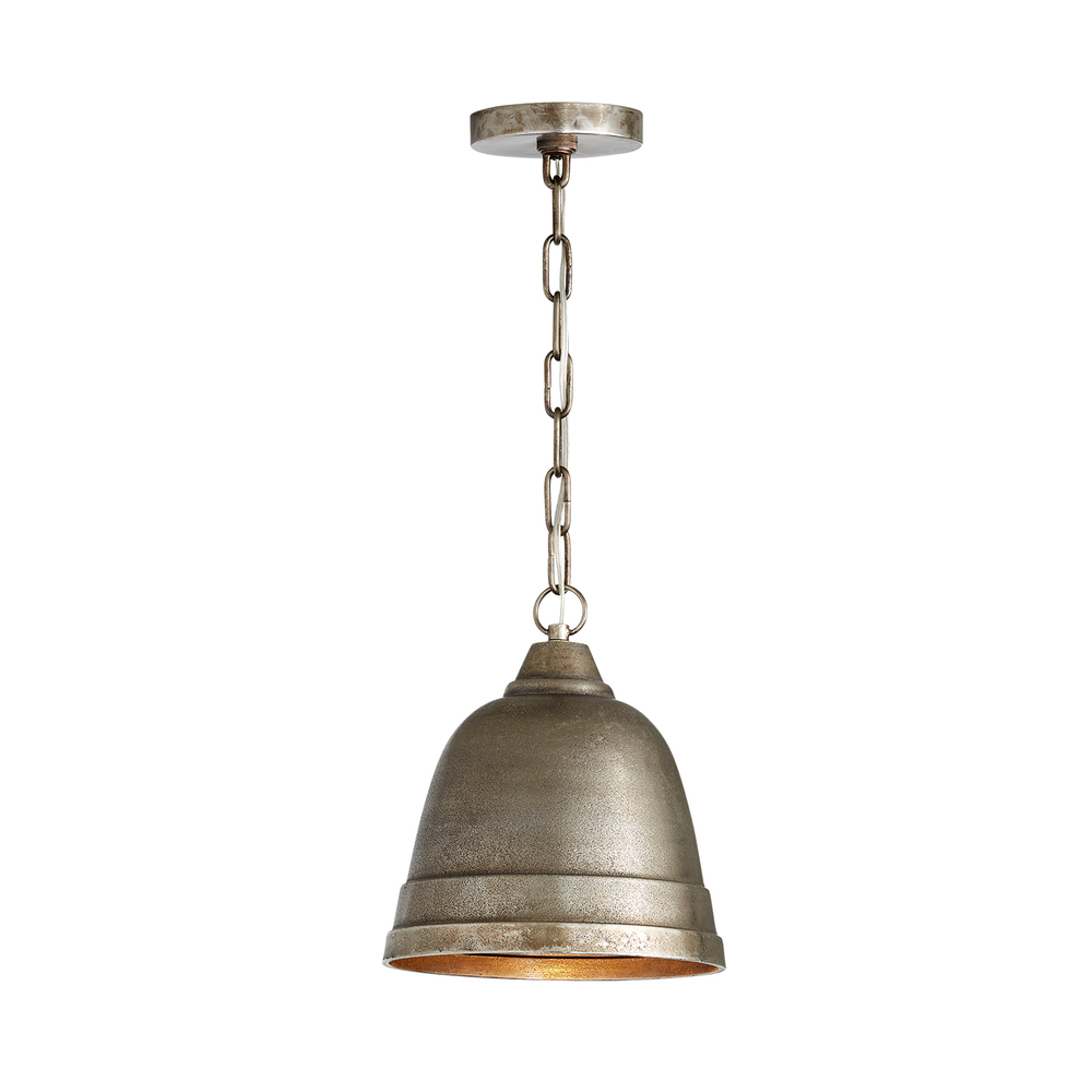 Oxidized 10" Metal Shade Pendant - Nickel