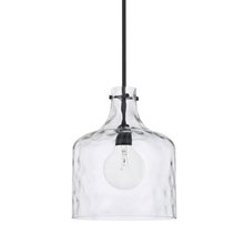 Capital Canada 325717MB - 1L Pendant with Matte Black finish and clear water glass.