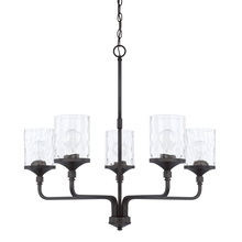 Capital Canada 428851MB-451 - Colton 5 Lt. Chandelier - Matte black and clear water glass
