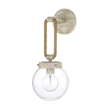 Capital Canada 627412MS - Beaufort Wall Sconce - Mystic Sand w/ Clear Glass Ball and Rope Accent  *Damp Loc