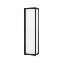  954721BK-LD - Integrated LED Outdoor Wall Lantern in Black with Painted White Glass