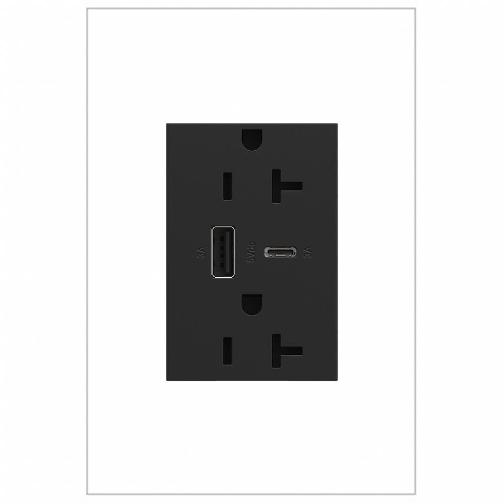 3mod combo USB type A/C 6A, 20A Receptacles