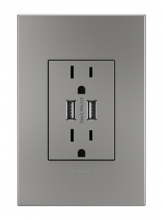 Legrand Canada ARTRUSB153M4WP - Dual USB Plus-Size Outlet Combo with Matching Wall Plate