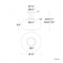 WAC Canada PD-48516-27-BK - Doma Pendant Light