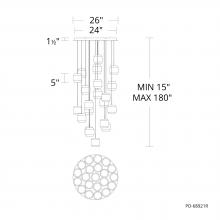 WAC Canada PD-68921R-BK - Banded Chandelier Light