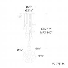 WAC Canada PD-77515R-BC - Cyllindra Chandelier Light