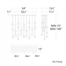 WAC Canada PD-77523L-BC - Cyllindra Chandelier Light