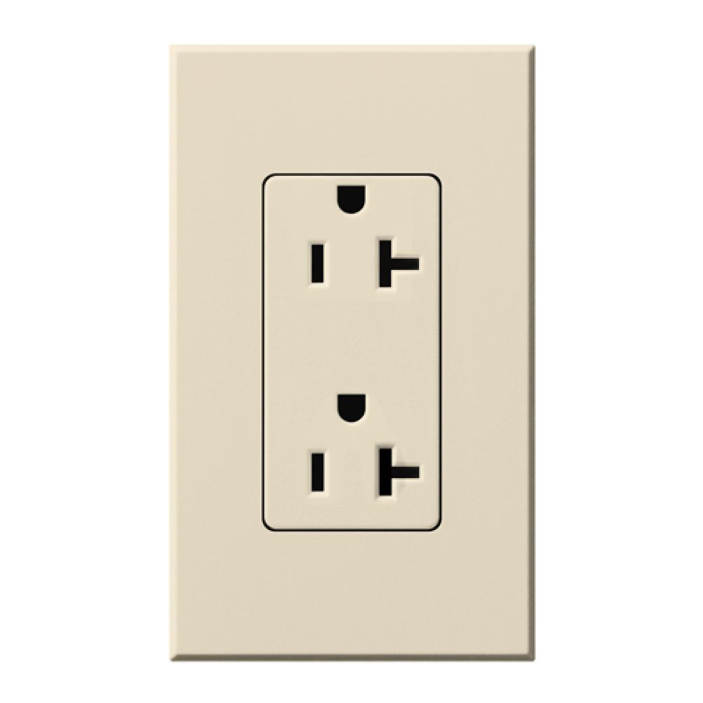 NOVA T RECEPTACLE 20 AMP LIGHT ALMOND