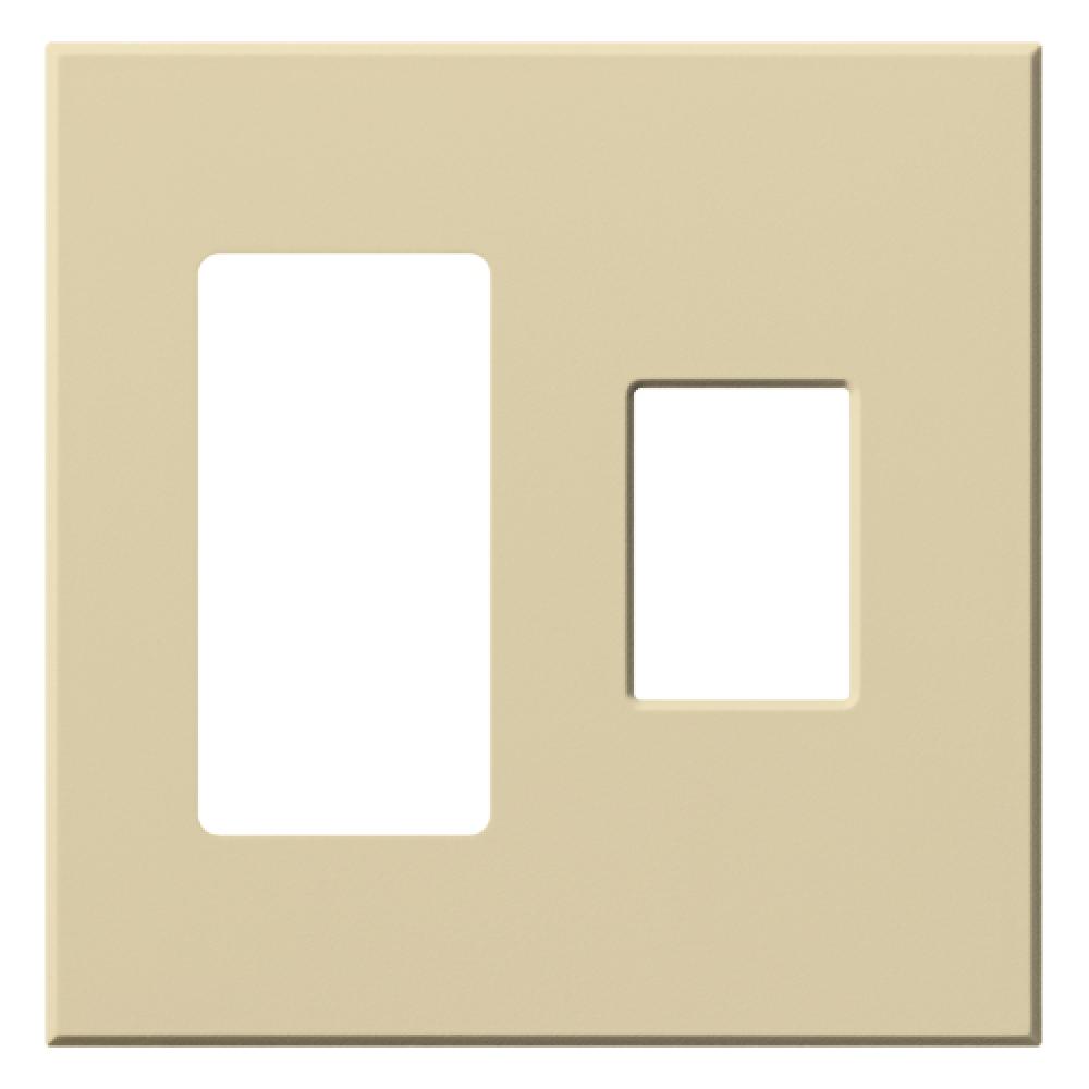 VAREO WALLPLATE 2GNG RECEPT/ CONT IVORY