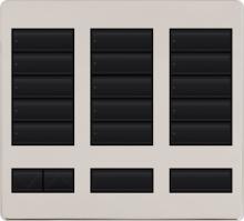  LFK-T15RL-BN - LARGE 15 BUTTON FACEPLATE KIT BN