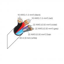  QSH-CBL-M-500 - QS CTRL CBL MED 500FT