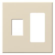 Lutron Electronics VWP-2CR-LA - VAREO WALLPLATE 2GNG CONT/RCPT LIGHT AL