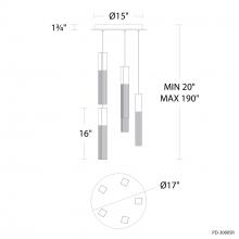 Modern Forms Canada PD-30805R-AB - Cinema Multilight Pendant Light