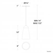 Modern Forms Canada PD-4510-27-BV/BK - Pompeii Mini Pendant Light