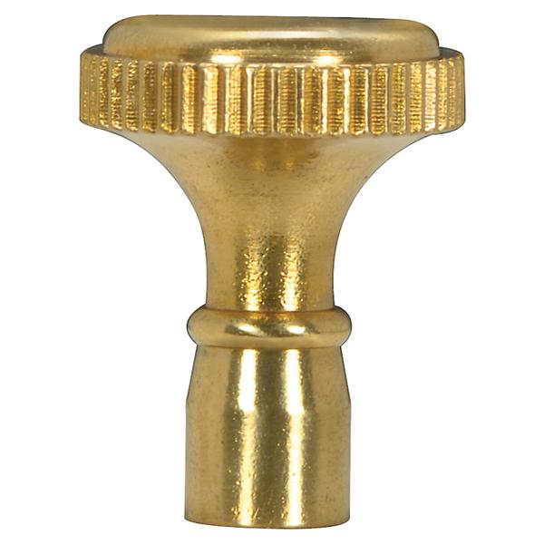 Solid Brass Knob; 4/36 Mandrel; Polished Brass
