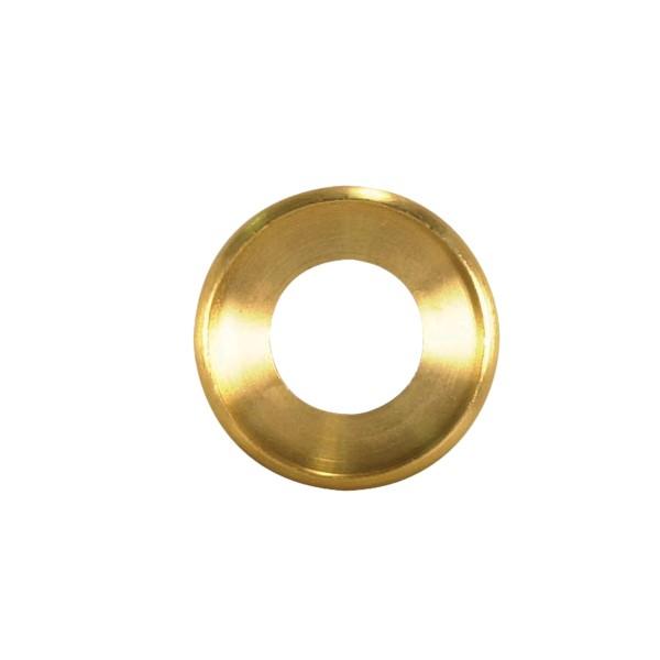 Turned Brass Check Ring; 1/4 IP Slip; Unfinished; 7/8" Diameter