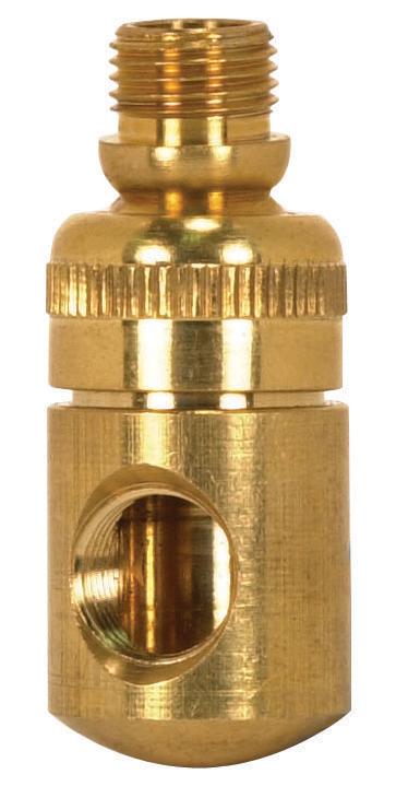 Solid Brass Side Swivel; 1/8 M x 1/8 F; 1-3/4" Height; Unfinished