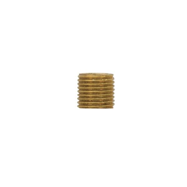 1/4 IP Solid Brass Nipple; Unfinished; 7/8" Length; 1/2" Wide