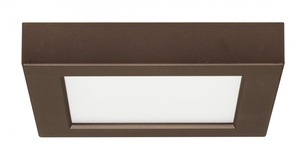 Blink - 10.5W- 5.5" Surface Mount LED - 3000K- Square Shape - Bronze Finish - 120V