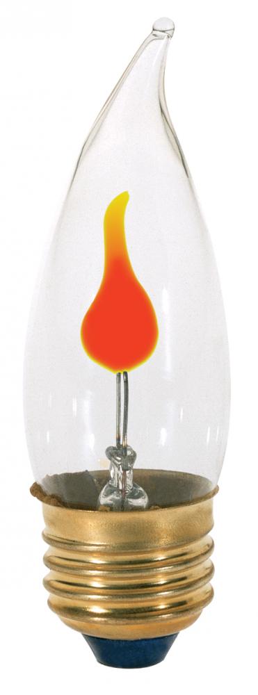 3 Watt CA10 Incandescent; Clear; 1000 Average rated hours; Medium base; 120 Volt