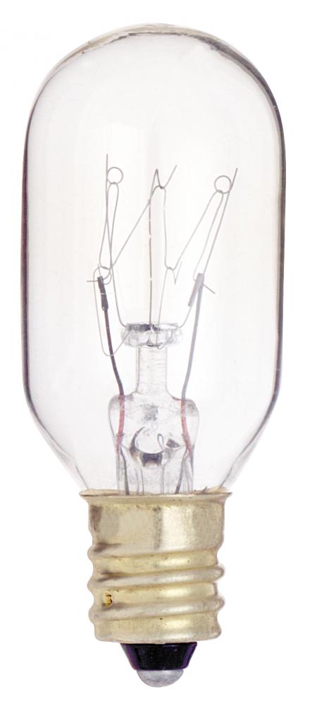 25 Watt T8 Incandescent; Clear; 2500 Average rated hours; 190 Lumens; Candelabra base; 130 Volt