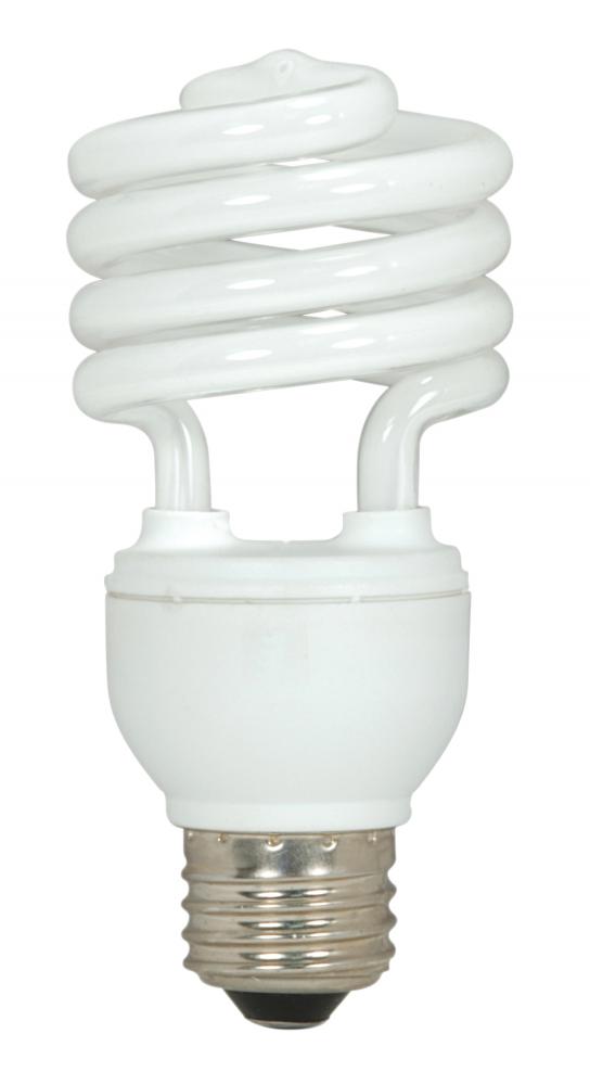 18 Watt; Mini Spiral Compact Fluorescent; 5000K; 82 CRI; Medium base; 120 Volt; 3-pack