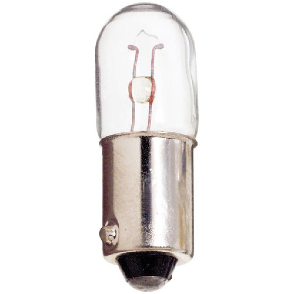 0.95 Watt miniature; T3 1/4; 3000 Average rated hours; Miniature Bayonet base; 6.3 Volt