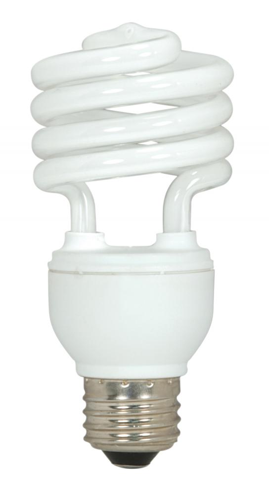 18 Watt; Mini Spiral Compact Fluorescent; 4100K; 82 CRI; Medium base; 120 Volt