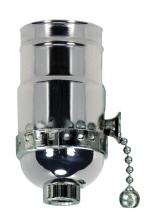  80/1027 - On-Off Pull Chain Socket; 1/8 IPS; 3 Piece Stamped Solid Brass; Polished Nickel Finish; 660W; 250V