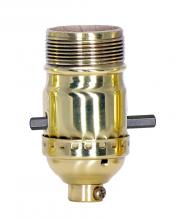  80/1032 - On-Off Push Thru Socket; 1/8 IPS; 3 Piece Stamped Solid Brass; Polished Brass Finish; 660W; 250V;